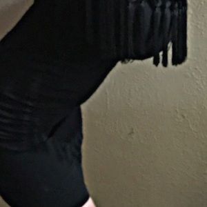 Tasseled black dress